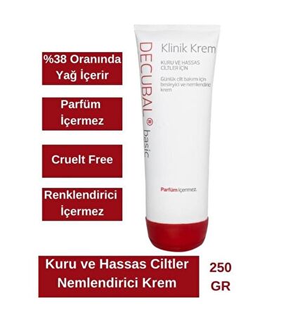 Decubal Basic Kuru Ve Hassas Ciltler Için Klinik Nemlendirici Krem 250 gr