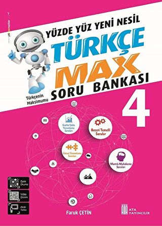 Ata 4.Sınıf Türkçe-Max Beceri Temelli Türkçe Soru Bankası