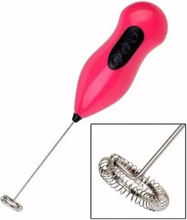 PİLLİ RENKLİ SÜT VE KAHVE KÖPÜRTÜCÜ - KARIŞTIRICI MİNİ MİKSER (4987)