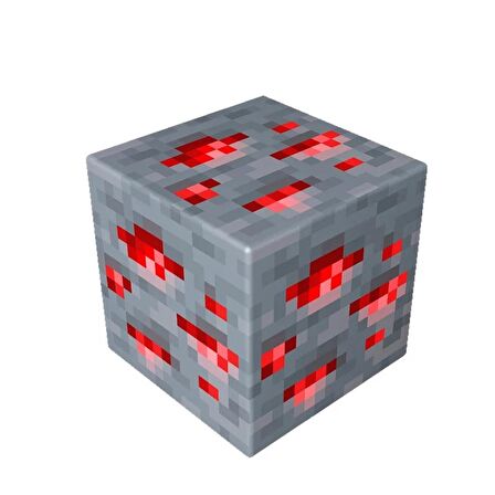 Minecraft Cevheri Taşınabilir Şarjlı Kırmızı Pilli Led Gece Lambası