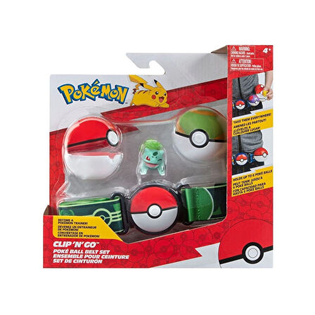 POK 95283-Q Pokemon Clip 'n' Go Pokeball Kemer ve Figür Seti