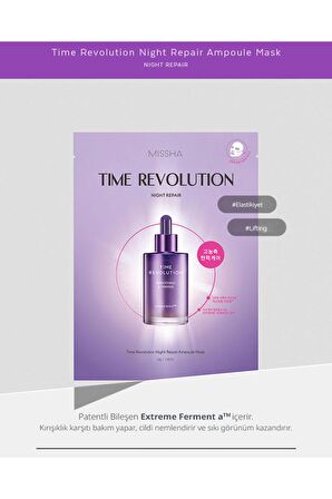Yaşlanma Karşıtı Maske Time Revolution Night Repair Ampoule Sheet Mask 5X