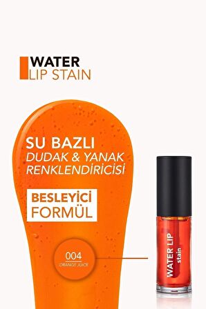 Flormar Kalıcı Mat Dudak Tint'i (turuncu) - Water Lip Stain - 004 Orange Juice - 8682536042192