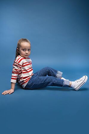 DeFacto Kız Bebek Paperbag Duble Paça Jean Pantolon E0424A525SPBE394