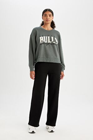 DeFactoFit NBA Chicago Bulls Bisiklet Yaka Sweatshirt C8247AX24AUGN498