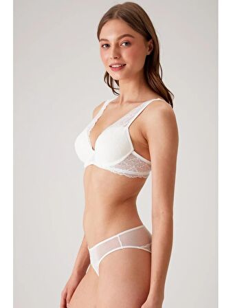 Pierre Cardin Dolgulu Bralet Sütyen Takım Ekru