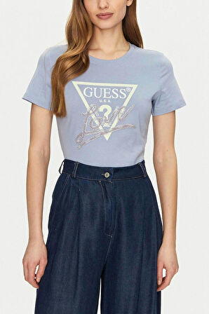 Kadın CN SS Love Triangle T-Shirt - Mavi | M