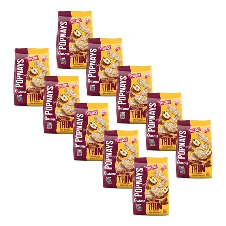 Yayla Popnays Gurme Elma ve Tarçın Çeşnili Kepekli İnce Pirinç Patlağı 80 g x10