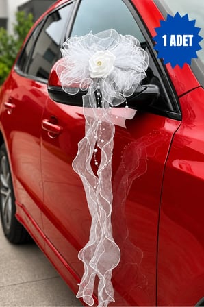 Beyaz Konvoy Süsü Gelin Damat Söz Nişan Söz Nişan Nikah Düğün Konvoy Gelin Arabası Kına Süsü, Araba Süsü 1Adet