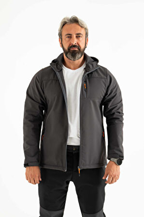 Longberg Erkek Kapüşonlu Softshell Mont