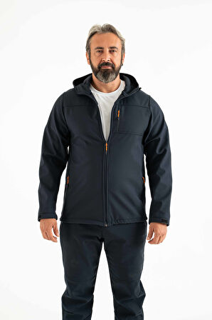 Longberg Erkek Kapüşonlu Softshell Mont