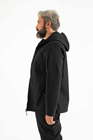 Longberg Erkek Kapüşonlu Softshell Mont