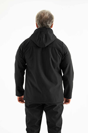 Longberg Erkek Kapüşonlu Softshell Mont