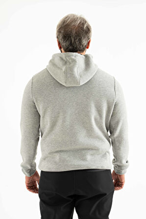 Longberg Erkek 3 İplik Şardonlu Kapüşonlu Basic Sweatshirt