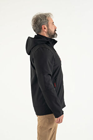 Longberg Erkek Çıkarılabilir Kapüşonlu Trio Softshell Mont