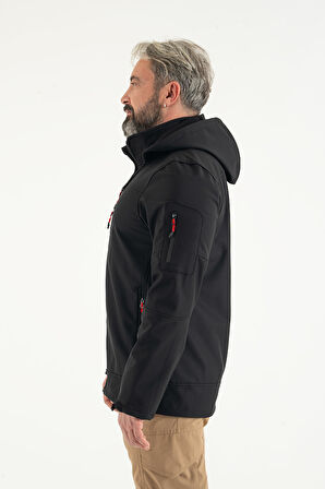 Longberg Erkek Çıkarılabilir Kapüşonlu Trio Softshell Mont