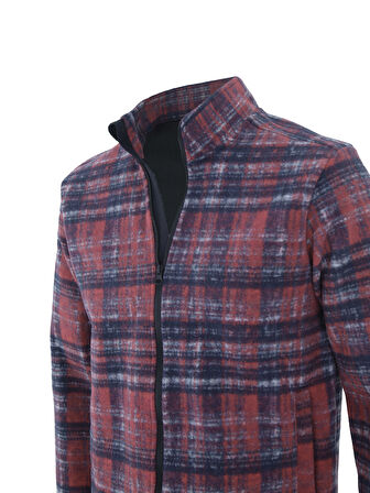 Longberg Erkek Kaşe Fermuarlı Polar Ceket