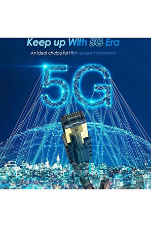 1 Metre 1mt Yeni Nesil Rj45 Kablo Cat7u/ftp Altın Kaplama Korumalı 10gb/sn Ağ Lan Ethernet Kablosu