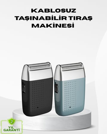 Kablosuz Şarjlı Sakal Tıraş Makinesi – Kuru Kullanım Uzun Pil Ömrü