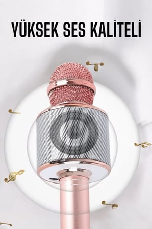 Taşınabilir Bluetooth Karaoke Mikrofon: Hafıza Kart Girişli Etkileyici Performan