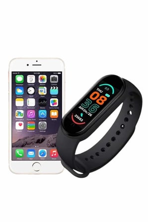 M6 Akıllı Bileklik Siyah Adımsayar Spor Takibi Android ve İOS Uyumlu