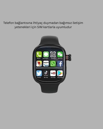 SIM Kartlı Akıllı Saat Adımsayar ve Nabız Ölçerli Deri Kordon Tasarım