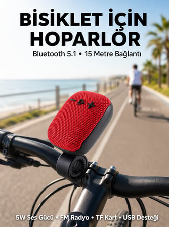 Taşınabilir Bluetooth Hoparlör Suya Dayanıklı Kumaş Kaplama
