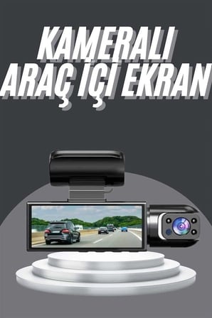 Video ve Fotoğraf Kaydedici Sürüş Kamerası Ön ve Arka Çift Kameralı
