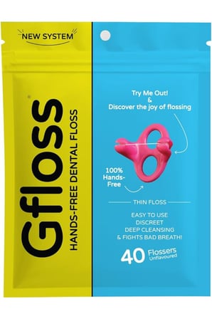Gfloss Elsiz Diş İpi 40 Adet - Pratik Taşınabilir Diş Arası Temizleyici, Aromasız
