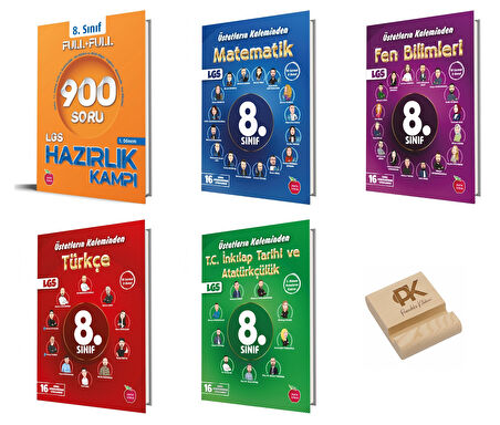 Newton LGS 8. Sınıf 1. Dönem Hazırlık Kampı ve Tüm Yıl 16lı Branş Denemeleri 5li Set Telefon Standı 