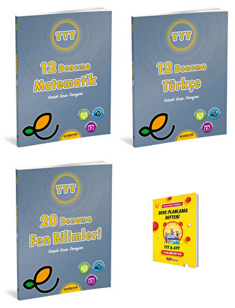 Endemik TYT Matematik Türkçe ve Fen Bilimleri 3lü Denemeleri + Planlama Defteri