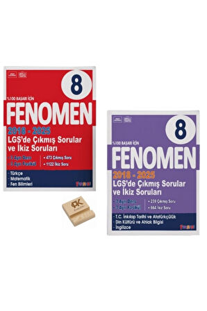 LGS 8. Sınıf Tüm Dersler (Mat Fen Türkçe İnkılap Din İng) 2018-2025 Çıkmış ve İkiz Sorular+T. Stand