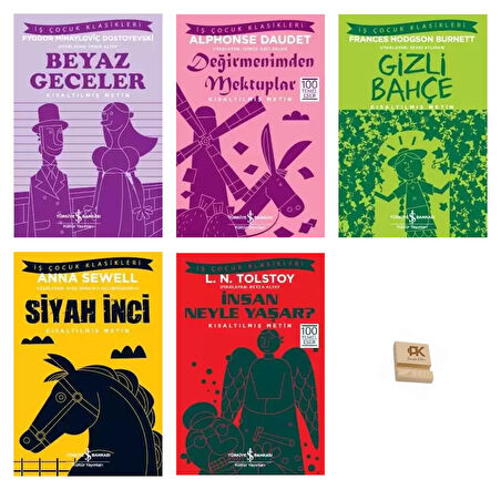 İş Çocuk Klasikleri 8-13 Yaş Beyaz Geceler Siyah İnci Gizli Bahçe İnsan neyle Yaşar Değ. Mektuplar