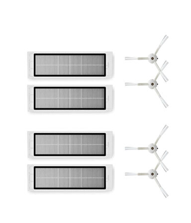 Xiaomi Vacuum Cleaner SDJQR02RR Uyumlu Yedek Hepa Filtre Yan Fırça -8 Parça