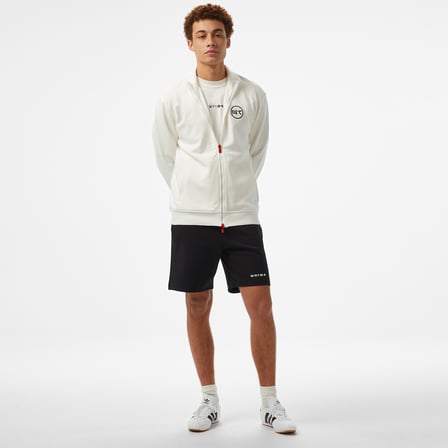 UNITED4 Motto Erkek Beyaz Hoodie