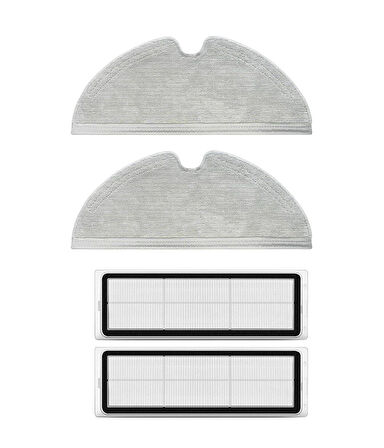 Xiaomi Vacuum Mop 2 Pro+(Kameralı) Uyumlu Yedek Mop ve Hepa Filtre-4 Parça