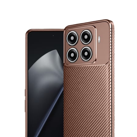 Xiaomi Mi 15T Pro Uyumlu Auto Focus Karbon Kapak - Kahverengi
