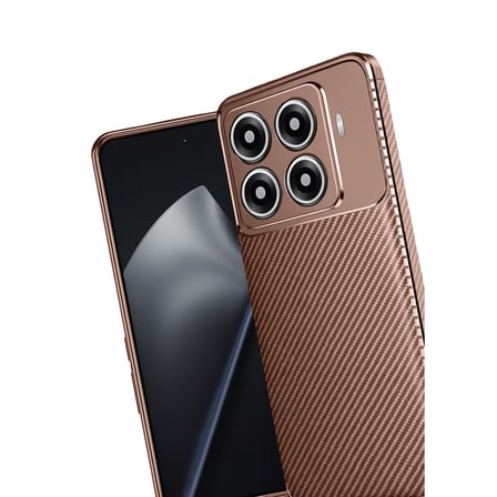 Xiaomi Mi 15T Pro Uyumlu Auto Focus Karbon Kapak - Kahverengi