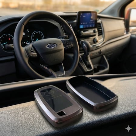 Ford Custom Uyumlu Silikon Oto Anahtar Kılıfı Gri