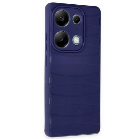 Xiaomi Redmi Note 13 Pro 4G Uyumlu Kılıf Bibercas Silikon Kapak - Lacivert