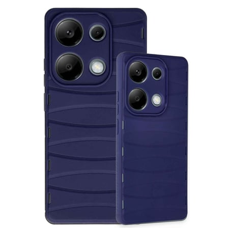 Xiaomi Redmi Note 13 Pro 4G Uyumlu Kılıf Bibercas Silikon Kapak - Lacivert