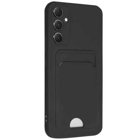Samsung Galaxy A16 5G Uyumlu Kılıf Kelvin Kartvizitli Silikon - Siyah