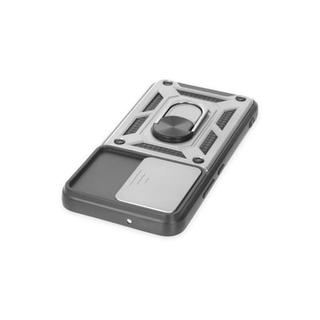 Samsung Galaxy S24 Uyumlu Kılıf Pars Lens Yüzüklü Silikon - Gümüş