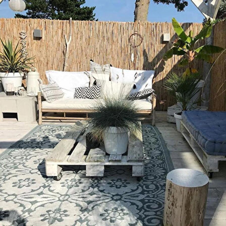 1 Metre X 4 Metre Kamış Hasır Balkon Çiti Bahçe Çiti Gölgelik Dekorasyon 