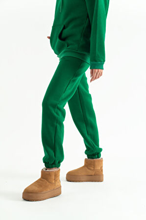 Basic Kapüşonlu 3 İplik Şardonlu Eşofman Takım Rub5003