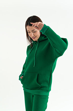 Basic Kapüşonlu 3 İplik Şardonlu Eşofman Takım Rub5003