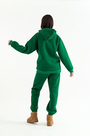 Basic Kapüşonlu 3 İplik Şardonlu Eşofman Takım Rub5003