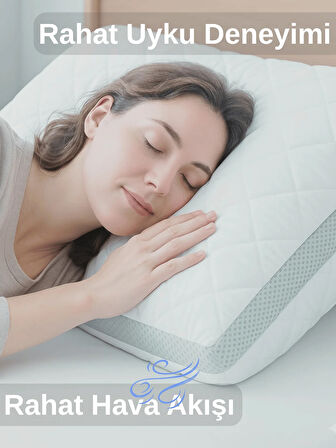 Beylini 2'Li 800 GR Klimalı Mikrofiber Kapitone Yastık Yumuşak Antialerjik Makinede Yıkanabilir Pürüzsüz 50x70cm