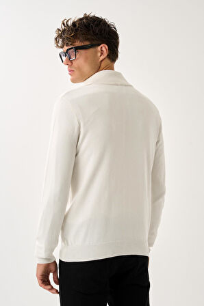 Fermuarlı Dik Yaka Kazak