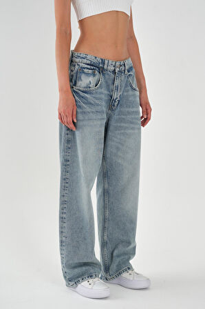 Kadın Açık Mavi Baggy Jean